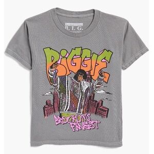 NWT Biggie Brooklyn’s Finest Kids Graphic T-Shirt, Gray, Size 8